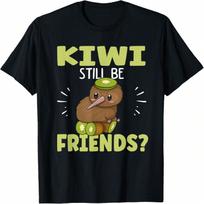 Kiwi Bird And Fruit Joke New Zealand Kiwi T-Shirt S