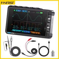 FNIRSI DS215H Nešiojamas Mini Skaitmeninis Osciloskopas 50M 250MS/s Dvigubas Kanalas 2-in-1 HD Ekranas Signalų Generatorius 400V Aukštos Įtampos Apsauga juoda