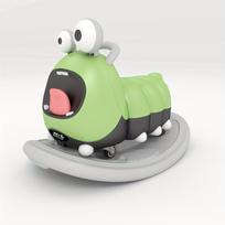 2 in 1 Kids' Cartoon Scooter and Rocking Car,Fun Novelty Toy for Boys and Girls,Durable Reinforced Material, Cute for CATERPILLAR Design