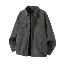 New Autumn Wash Cotton Work Jacket for Men's Retro Loose Japanese Casual Jacket M