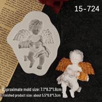 „Cupid Angel“ silikoninė forma, skirta fondantui, tortų dekoravimui, šokoladui, moliui – aromaterapijos priemonė – serijinė gamyba pilka