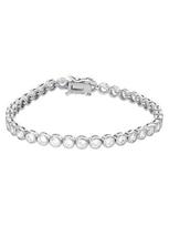 Baltas kubinis cirkonis Teniso apyrankė -925 sterlingų sidabras white