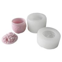 Flower Storage Jar Mould Jewelry Organizer Silicone Mold Concrete Plaster Storage Box Molds for Organizing Enthusiasts