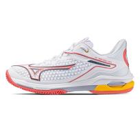Mizuno Wave Exceed Tour 6 Shock Absorbers Slip Resistant Abrasion Resistant Tennis Shoes Women's White Yellow Orange Mizuno 61GA247174 36.5