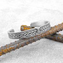 Mens Viking Valknut Bracelet Stainless Steel Hip Hop Vintage Arm Ring Celtic Knot Jewelry Gift for Men