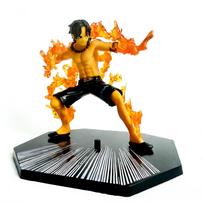 Nauja vientisa anime figūrėlė Fire Fist Luffy Ace Sanji mūšio modelis lėlės PVC sabo Veiksmo figūrėlė Zoro Ghost trijų peilių žaislai black