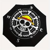 One Piece Pirate Compass Automatic Folding Umbrella, Self-Opening/ Closing, Durable Windproof Travel Umbrella for Outdoor Adventures a0826053