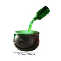 Halloween Witch Cauldron Mist Maker with Lights Indoor Floating Bottle Mist Maker Spooky Horror Holiday Haunted House Pot Prop Other