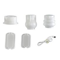 Silicone Mold Set for Crafting Resin Camping Lamps with USB LED Light Perfect for Home Decors and Creative Projects