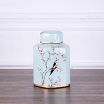 American Country Ceramic Vase Floral Decoration Home Living Room Dining Table Vase Decoration Candy Dried Fruit Storage Tank Jar