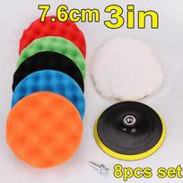 8Pcs Car Polishing Pads Kit 3/4/5/6/7 Inch Foam Sponge Buffer Pad Buffing Disc Set Polisher Polishing Machine Wax Pads 125/150mm