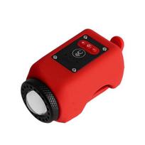1 Set Electric Bike Horn Waterproof High Light Easy Installation with LED Brightness Bicycle Front raudona