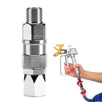 Sprayer Joint 360 Degrees Rotate Stainless Steel Airless High Pressure Spray Gun Hose Swivel Joint Connector Accessories for Paint Sprayers 1/4inch