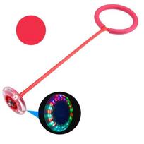 Flash Jumping Foot Force Ball Kids Outdoor Fun Sports Toy LED Children Jumping Force Reaction Training Ball Child-parent Games raudona