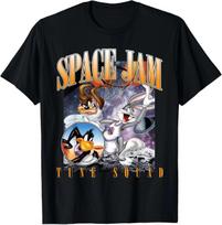 Space Jam Melodijos Komanda Vintažiniai 100% Medvilniniai Marškinėliai Vyriški Viršutiniai Marškinėliai S įvairiaspalvis