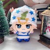 Anime JOJO Steel Ball Run Cosplay Johnny Joestar Gyro Zeppeli Doll Plush Stuffed Cotton Dolls Room Decoraton Christmas Prop white