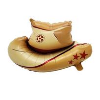 Western Cowboy Festival Cartoon Balloon Children'S Horse Cowboy Birthday Party Arrangement Props Horse Racing Festival Themed Balloons Khaki cowboy hat 44 * 62cm