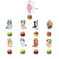 Ryški Bluey tema Gimtadienio šventės dekoracija Traukiamoji vėliavėlė Įterpiamų eilučių kabantis spiralės rinkinys 24pcs-Small inserts