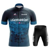 Tour De Giro D'ITALIA Cycling Jersey Set Men's Short Sleeve Mountain Uniform Ropa Ciclismo Cycling Maillot Cycling Clothing Suit Asian size-S