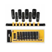 Dewalt Drive Deep Impact Socket Set (Pack of 8) One Size juoda