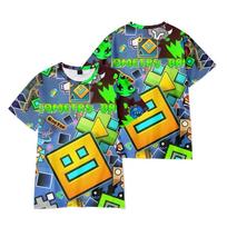 Geometry Dash Printed T-Shirt Men and Women Tops Fashion Hot Sell New Cartoon 3d Printed T-Shirts XS