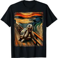 Artsy Scream Shirt for Tortoise Lovers _ Artistic Tortoise T-Shirt S juoda