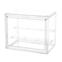 Clear Acrylic Display Case 3 Tier Storage Shelf Large Capacity Dustproof Easy Assembly Stackable Design Action Figure Storage Box gryna