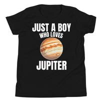 Just A Boy Who Loves Jupiter Astronomy Solar System Planet Youth T-Shirt 100