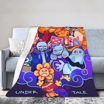 Deltarune Šilta Minkšta Antklodė Žaidimas Vaikams Pliušinis Mesti Antklodė Grafinė Svetainė Flanelinė Lovatiesė Sofos Lovo Dangalas 75x90cm blue