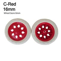 Lightweight Wheels Rubber Caster Wheels Shock Absorption C-Red