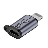 Female iOS8pin to Type-C /Micro USB Converter Adapter Fast 480Mbps Transfer Speed 18W Charging Capability Connector