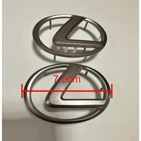 7.5CM Lexus Champagne Color Steering Wheel Logo Badge Accessories CT200H ES250 ES300H IS250 GS300 GS460 GX470 LS400 LX470 LX570 gray