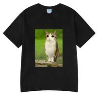 Cat Owl Funny Meowl Meme Brainrot T-shirts Men's Women Fashion Tee Tops Harajuku Short Sleeves T-shirt Cotton Oversized T Shirts S įvairiaspalvis