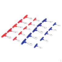 20Pcs Zip Slider High-strength Fishing Line Sinker Slides with Hooked Snap blue