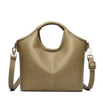 New Trendy Women's Handbag Synthetic Leather Tote Bag Adjustable Strap Shoulder Purse Crossbody Bag for Work Party Gift wallet chaki