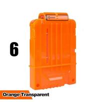 Transparent Orange Universal Reload Clip 6 /12 /18 Rounds for Nerf Magazine Darts Replacement Soft Bullet Toy Gun Accessories oranžinė