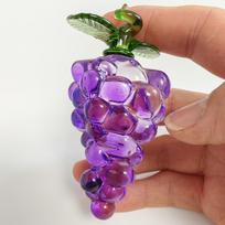 Crystal Grape Ornament - Glass Wedding Gift, Ripe Harvest Theme, Living Room Decor, Full Moon Design 90*40mm