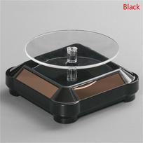360 Degree Rotating Turntable Jewelry Display Stand With Solar Cell gray