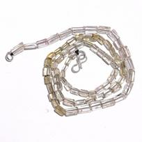 Natural Smoky Quartz Crystal Gemstone Radiant Smooth Beads Necklace 17  UB-3580 UB-3580