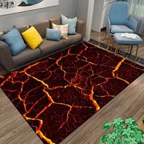 3D Volcano Lava Magma Rugs Carpet for Bedroom Decor Living Room Large Area Rugs Bedside Non-slip Floor Mat Home Entrance Doormat 40 x60cm