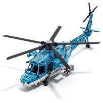 TOYLINX 1711PCS Attack Helicopter Building Blocks Plane Model Military Fighter Kit Assembly Bricks Toys for Children Gifts