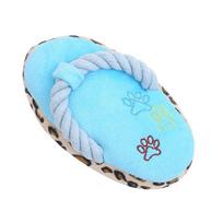 Funny Pet Dog Toys Plush Slippers Bite 3 Color Leg Shoe Shape Small and Medium-Sized Dog Outdoor Training Cat Relieve Anxiety mėlyna