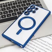 Skaidrus dengiamasis dėklas, skirtas Samsung Galaxy S25 S24FE S23FE S21FE S24 S23 S22 S21 Ultra S25Plus Case Note20 Ultra MagSafe bevielis For S24 blue