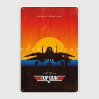Top Gun Metal Sign Pub Bar Cave Funny Plaques Tin Sign Poster 20x30cm
