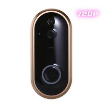 Vaizdo durų skambutis su domofonu, Išmanusis belaidis WIFI saugos durų skambutis, Infraraudonųjų spindulių naktinio matymo stebėjimo kamera 【720P】video doorbell auksas/balta