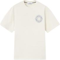 Stone Island Compass Logo Printed Crew Neck Short Sleeve T-Shirt Men Tops L1S152100001S0284-V0093 XL