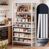 Iron Plate Multi-functional Shoe & Storage Rack with Universal Angle Steel Frame 24x24x1.0 Equal-Sided Model gray