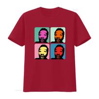 Ol Dirty Bastard Warhol Pop Art Rap T Shirt Colorful Portrait Print  vintage Washed Slightly Stylish Breathable homme Soft S