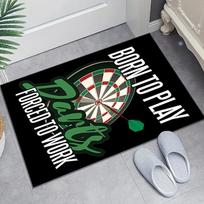 Dart-Themed Area Rug, Crystal Velvet, Non-Slip Bedroom & Living Room Carpet, Polyester 100%, Home Decor Mat for Bedside 60cm x 90cm