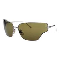 Loewe Aviator akiniai nuo saulės Blizgūs šviesūs rutenio/žali Unisex akiniai Rudi LW40150U-7014N 70,Silver